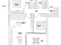 Недвижимость Двухкомнатная квартира в Центре: 19