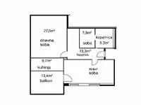 Недвижимость Трёхкомнатная квартира Порторож: 9