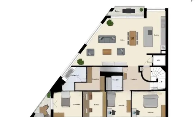 Недвижимость Duplex 8 rooms: 11