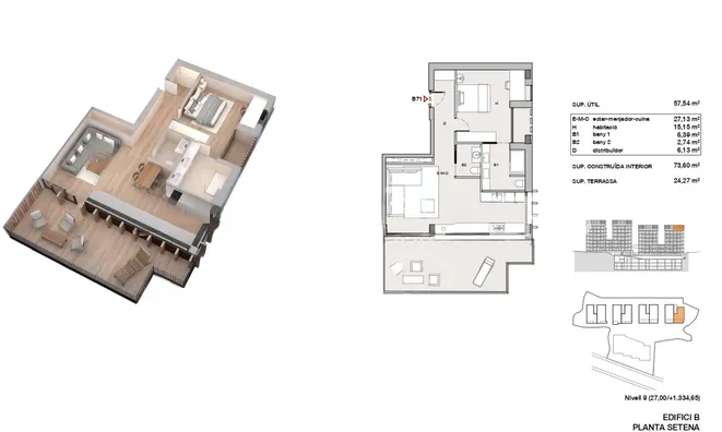 Недвижимость Apartment for sale in Les Bons, 1 bedroom: 3