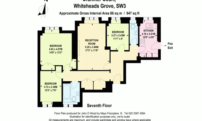 Недвижимость Cranmer Court, Whiteheads Grove, Chelsea: 16