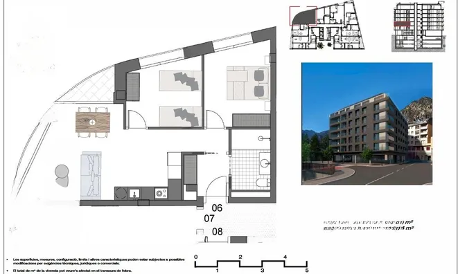 Недвижимость Apartment for sale in Andorra la Vella with 2 bedrooms: 4