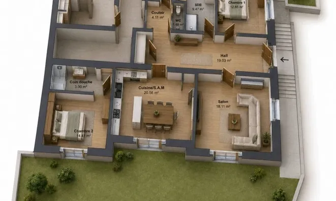 Недвижимость Apartment 2 bedrooms for sale in Goetzingen: 2
