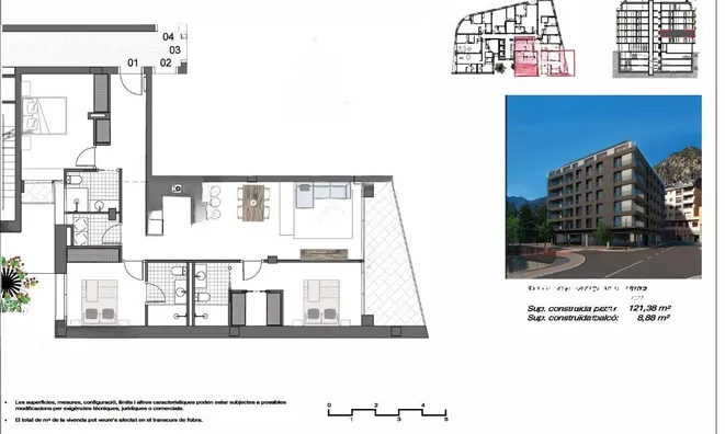 Недвижимость Apartment for sale in Andorra la Vella, 3 bedrooms: 4