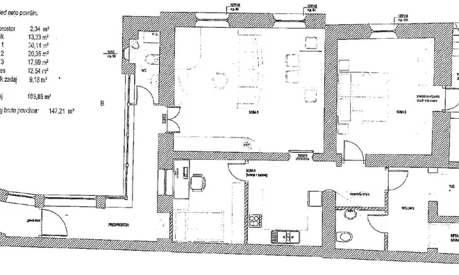 Недвижимость Квартира, 3-комнатная, Старая Любляна: 18