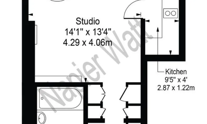 Недвижимость Studio Flat - Jefferson House, Basil Street, Knightsbridge: 10