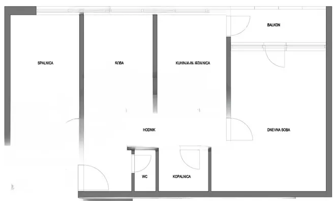 Недвижимость Квартира, 3 комнаты, Шишка: 2