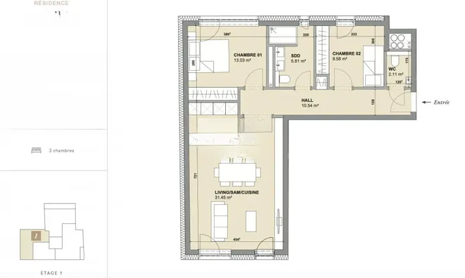 Недвижимость Apartment 2 bedrooms for sale in Mondorf-Les-Bains: 2