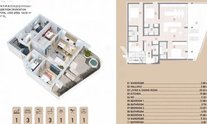 Недвижимость Four-room apartment in the center of Opatija: 6