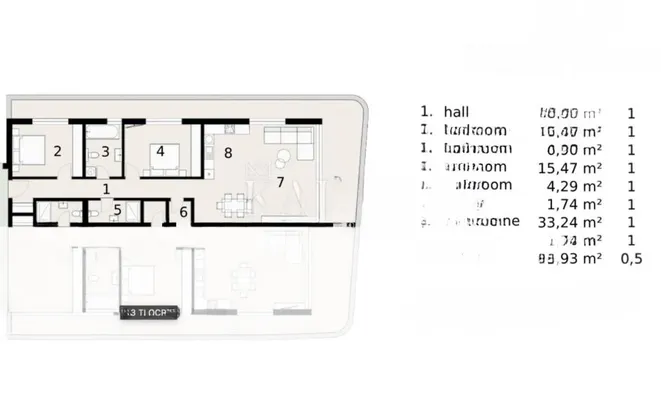 Недвижимость Three-room apartment in Ičići: 2