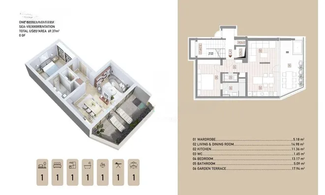 Недвижимость Двухкомнатная квартира Центр: 9