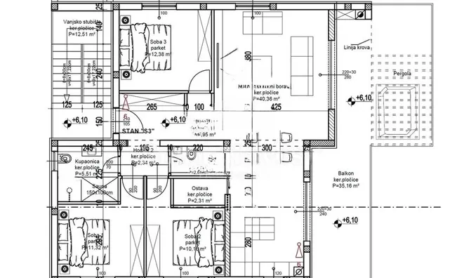 Недвижимость Four-room apartment Opatija: 4
