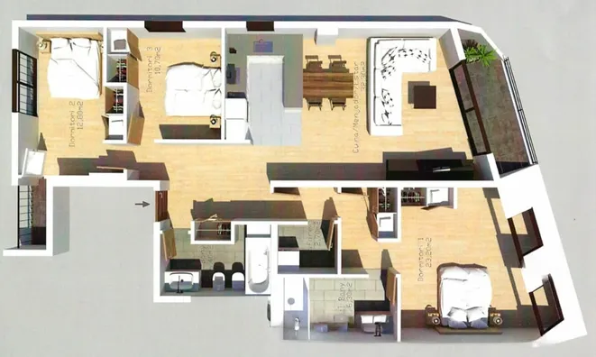 Недвижимость Apartment in Escaldes Engordany with 3 bedrooms: 30