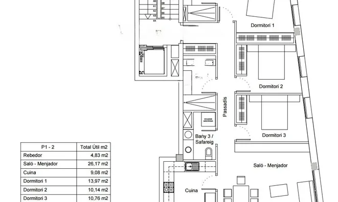 Недвижимость Newly built three-bedroom apartment with terrace in residential area: 5