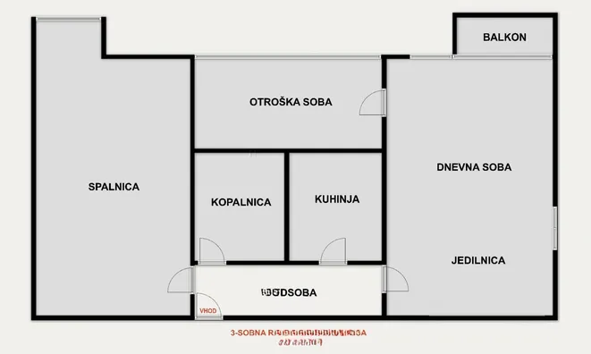 Недвижимость Apartment 2-room, Bežigrad: 1