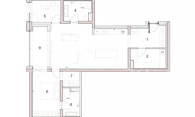Недвижимость Three-room apartment in Bežigrad: 19