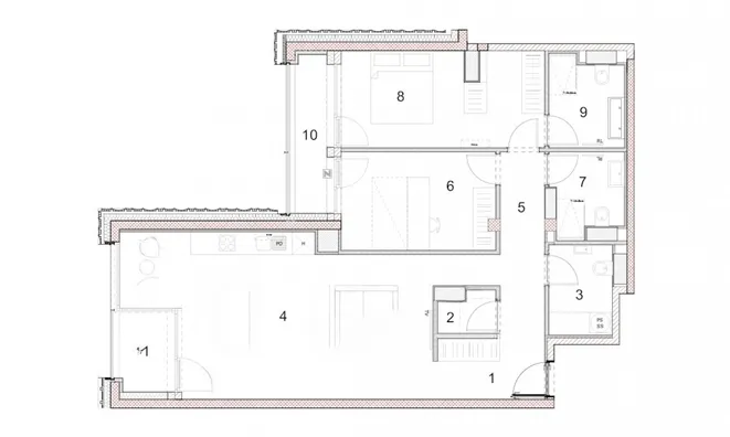 Недвижимость Three-room apartment, Bežigrad: 19