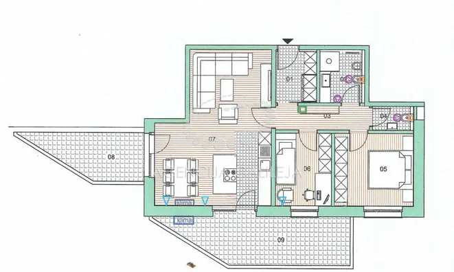 Недвижимость Three-room apartment Nadgorica: 30