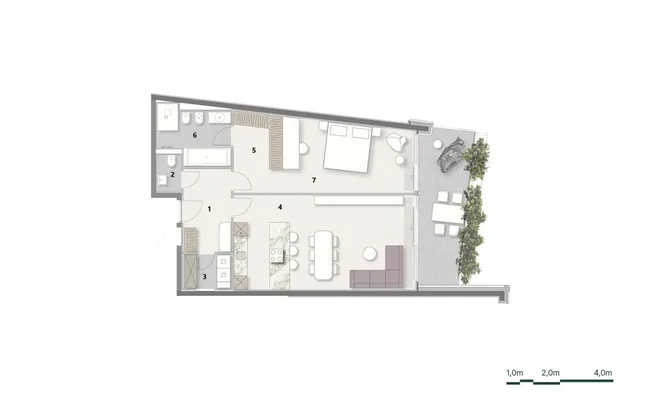 Недвижимость Apartment, 2 rooms in the center: 5