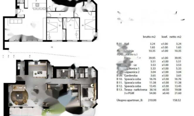 Недвижимость Четырёхкомнатная квартира, Центр, Опатия.: 8