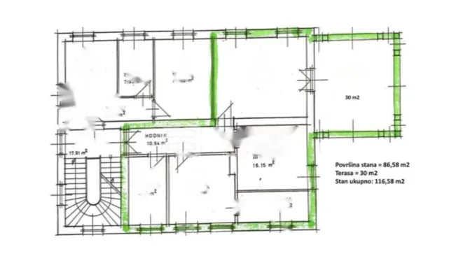 Недвижимость Трёхкомнатная квартира, центр: 13