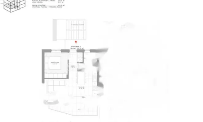 Недвижимость Двухкомнатная квартира, Центр: 1