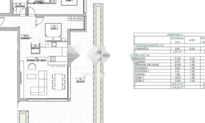 Недвижимость Трехкомнатная квартира в центре: 14