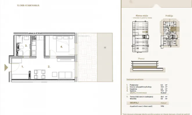 Недвижимость Двухкомнатная квартира в Трново: 3