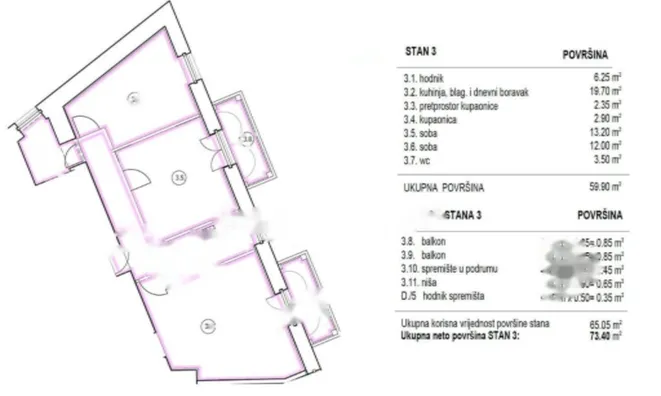 Недвижимость Трехкомнатная квартира, Центр: 4