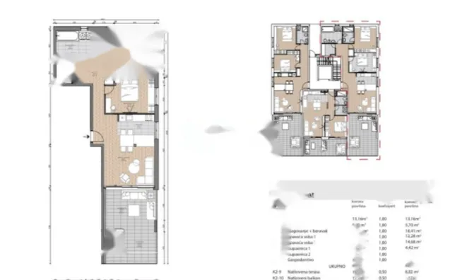 Недвижимость Двухкомнатная квартира, Центр: 14