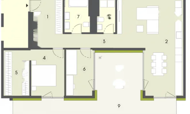 Недвижимость Трехкомнатная квартира, Бежиград: 7