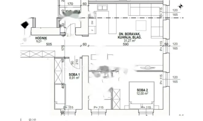 Недвижимость Квартира с тремя комнатами, центр: 5