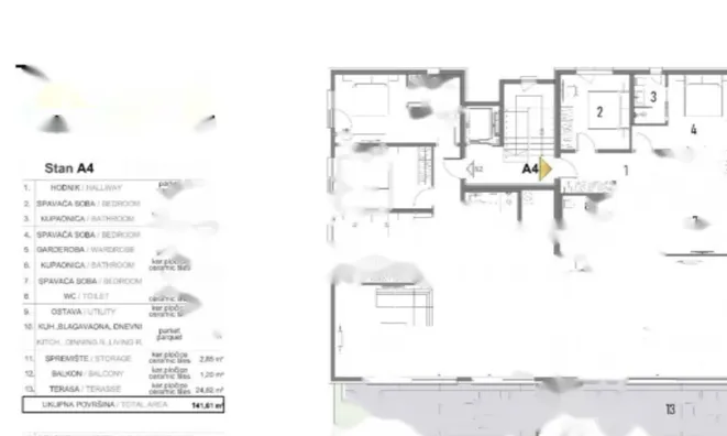 Недвижимость Четырехкомнатная квартира в Центре Опатии: 3