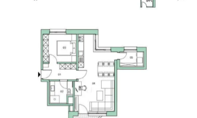 Недвижимость Квартира 2-комнатная Новая Надгорица: 14