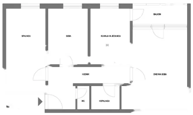 Недвижимость Квартира, 3 комнаты, Шишка: 2