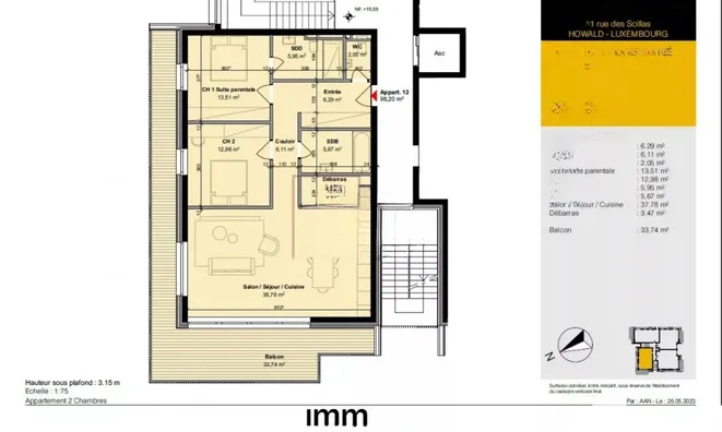 Недвижимость Apartment 2 bedrooms for sale in Howald: 4