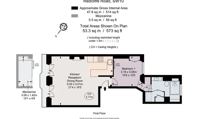 Недвижимость Redcliffe Road, First Floor Flat: 9