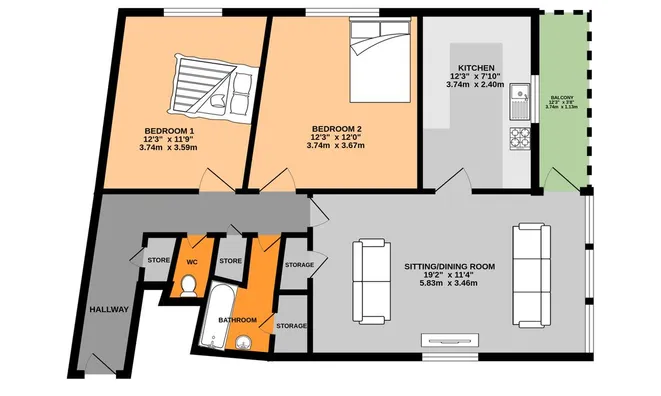 Недвижимость Rufford Tower, Lexden Road: 14