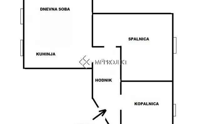 Недвижимость Квартира 2-комнатная в Руднике: 1