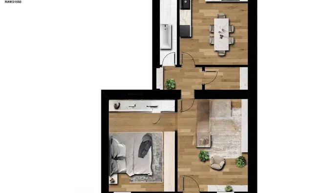 Недвижимость Двухкомнатная квартира в центре: 4