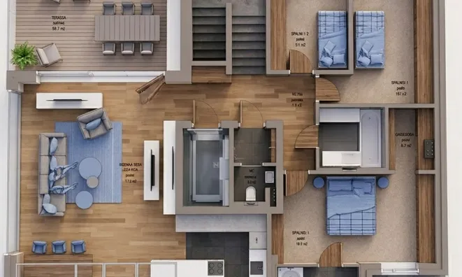 Недвижимость Четырёхкомнатная квартира в Изоле: 5