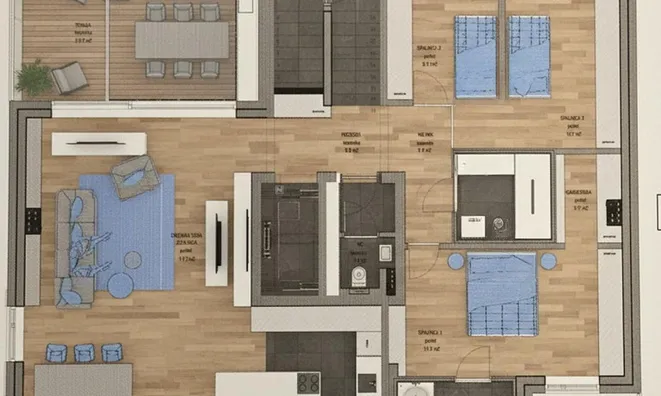 Недвижимость Четырёхкомнатная квартира в Изоле: 6