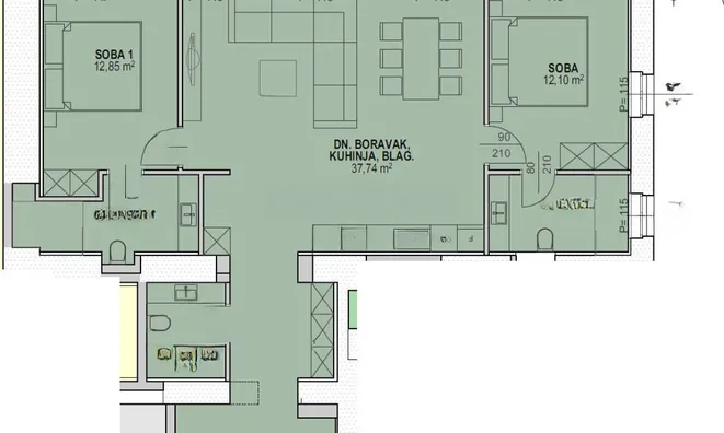 Недвижимость Трехкомнатная квартира в Центре: 5