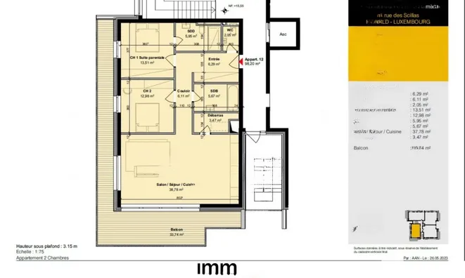 Недвижимость Apartment 2 bedrooms for sale in Howald: 4