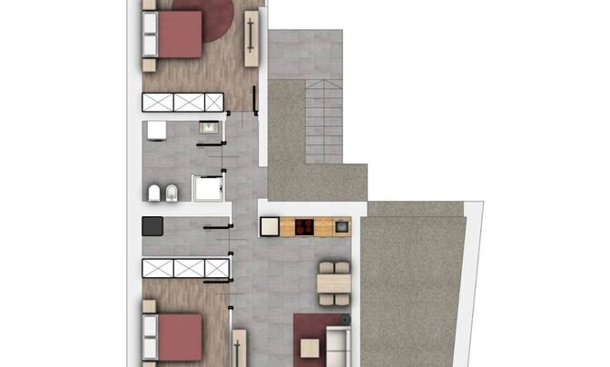 Three-room apartment Center