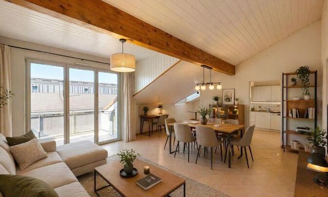 Attic flat 5 rooms