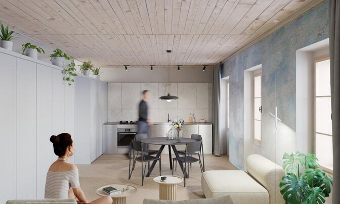 Two-room apartment in Old Lu.