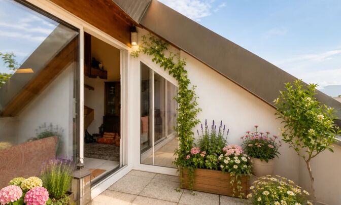 Attic flat 6 rooms