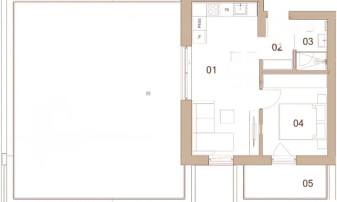 Apartment, 2 rooms, center