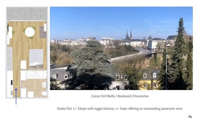 Studio for sale in Luxembourg-Gare